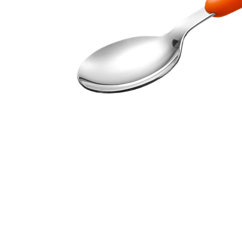 New cross-border baby practice drop-resistant spoon baby learning to eat training spoon Fork cartoon children tableware suit