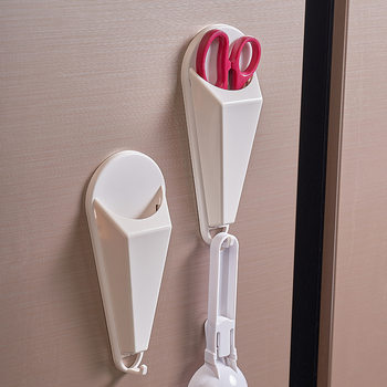 Factory Direct Sales 5306 Magnetic Scissors Storage Box Refrigerator Magnetic Absorption Rack Traceless Wall-Mounted Scissors Storage Rack