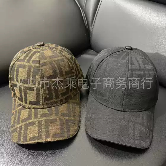 High-end fashion jacquard baseball cap sunscreen big head cap outdoor sunshade hat high quality men's and women's