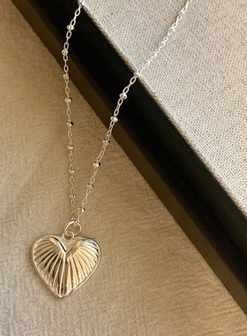 Yooper女纯银辣妹爱心吊坠项链