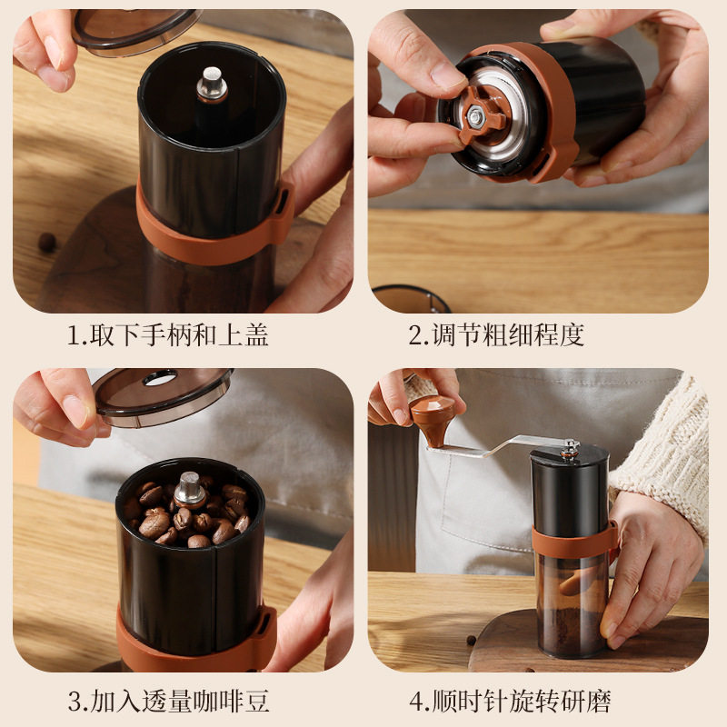 Hand-Cranked Coffee Grinder Electric Coffee Grinder Portable Manual Grinder for Home Use Hand-Brewed Coffee Machine Cross-Border