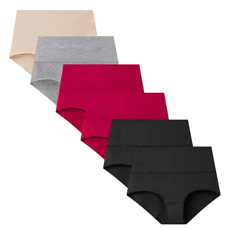 欧码纯棉女士内裤高腰收腹提臀内裤亚马逊爆款大码三角裤代包装