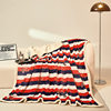 Light Luxury Fashion Printed Velvet Blanket Warm Thickened Lamb Velvet Composite Blanket Air Conditioning Sofa Nap Massage Cover Blanket