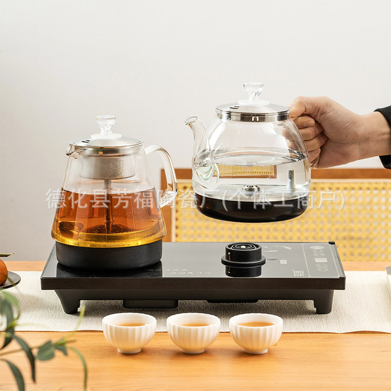 Automatic Bottom Water Electric Kettle Tea Making Set Tea Table suit Integrated Induction Cooker Special for Tea Making Household