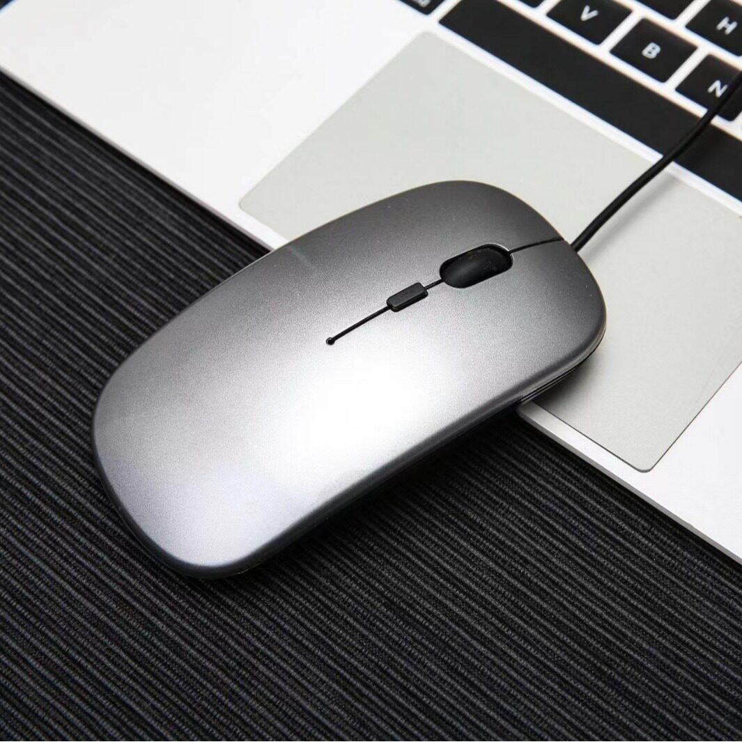 Spot simple business office mouse for Apple black and white neutral wired classic ultra-thin mouse factory wholesale