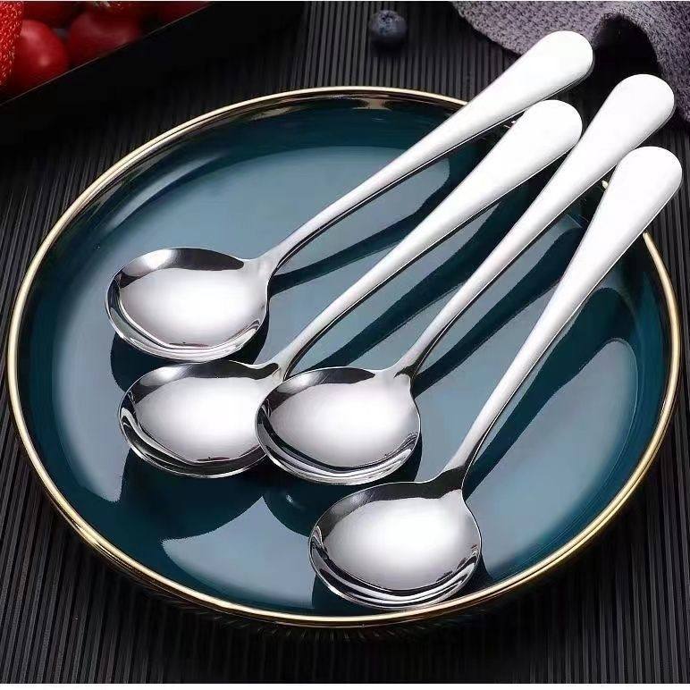 Stainless Steel Spoon Home Boutique Spoon Creative ins Korean Style Spoon Coffee Dessert Soup Mixing Spoon Printable LOGO
