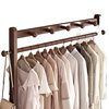 Wholesale Solid Wood Coat Rack, Floor-Standing Bedroom Household Old Bamboo Clothes Hanger, Simple Clothes Drying Rack, Indoor Clothes