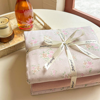 Category a Maternal and Infant Grade 100 Cotton Aerobic Double-Layer Yarn Bed Four-Piece Set Pure Cotton Quilt Cover Bed Sheetss Dormitory Three-Piece Set 4