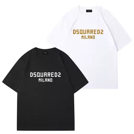 Dsquared2 New Fashion Trendy Unisex Versatile Outdoor Sports Casual Graphic Letter Short Sleeve T-Shirt