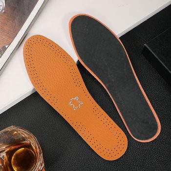 Factory wholesale ultra-fiber leather insole sweat-absorbent deodorant breathable thickened sports shock absorption comfortable can be cut in summer