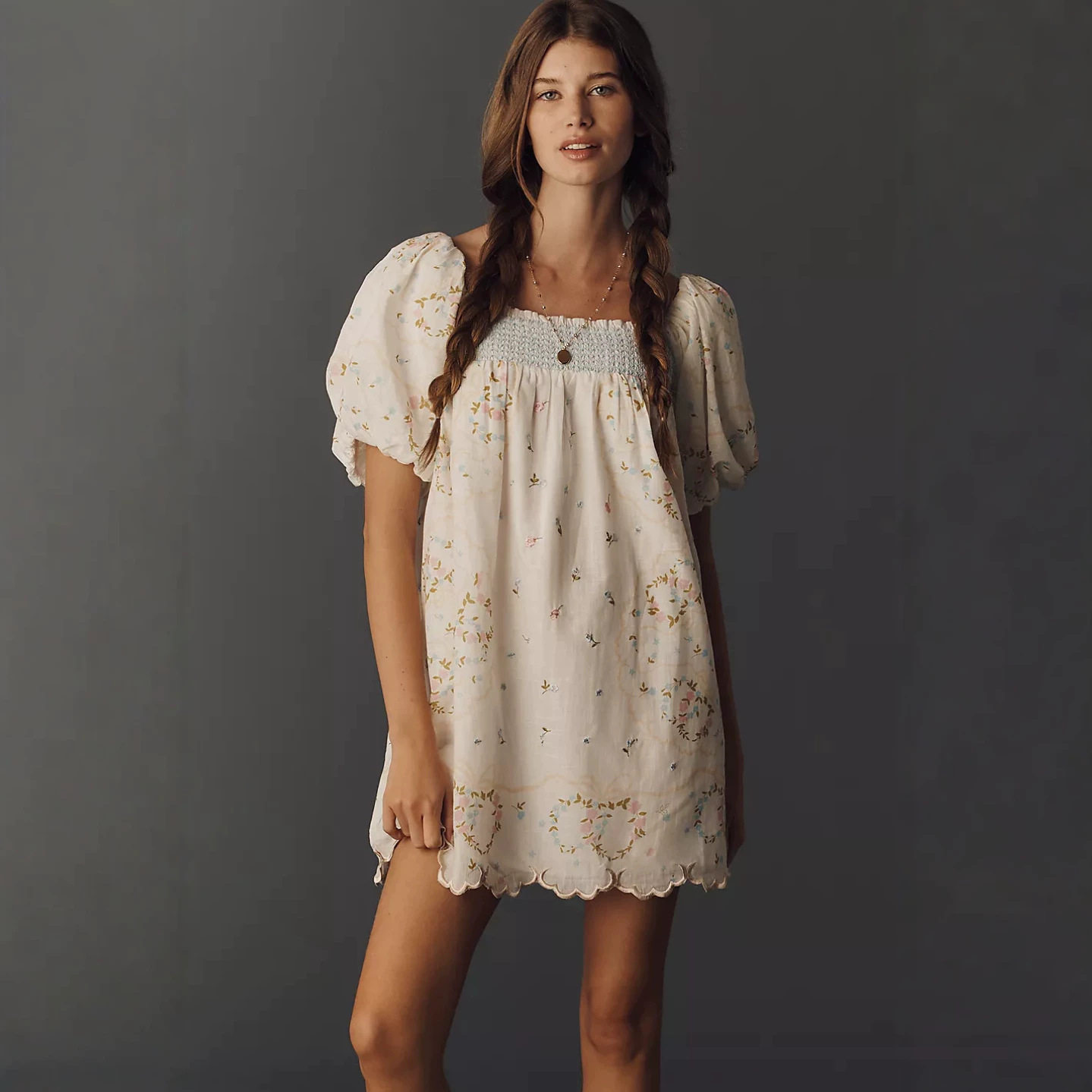 Summer Floral Print Dress for Women Low Neckline Ruffled Sleeves Sweet and Fresh Style Perfect for Casual Outings