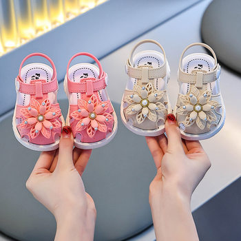 Children's Sandals for Girls 0-3 Years Old Summer Soft Sole Baby Shoes Toddler Shoes Korean Style Girls' Sandals