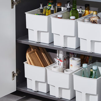 Japanese-style storage box with handle kitchen cabinet snack sundries storage basket large capacity storage box sundries storage box