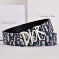 Blue cloth bright silver buckle dior