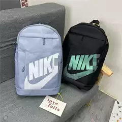 Trendy Brand Letter Backpack Large Capacity Student Schoolbag All-match Multi-layer Computer Bag Couple Sports Backpack Half Standard