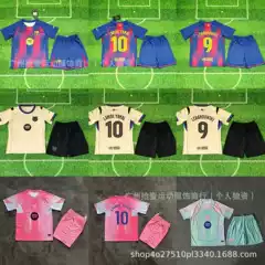 Wholesale 2526 Barcelona Jersey Number 10 Yamal Real Madrid Number 10 Mbappe Children's Football Set Football Uniform