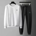 White + black pants