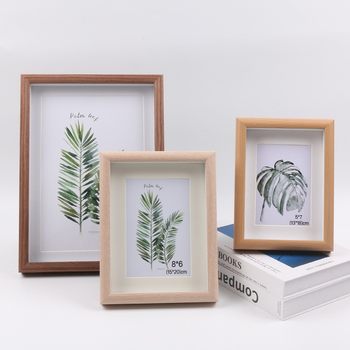 Creative wooden three-dimensional hollow photo frame set table plant specimen mounted picture frame children's oil painting wall frame wholesale