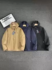 Cross-Border Dropshipping Rl Embroidered Pony Logo Hooded Zip-Up Vintage Jacket Casual Coat