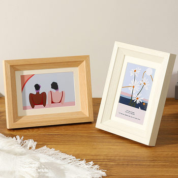Simple solid wood photo frame table Studio 6 inch 7 inch a4 picture frame photo frame Wall High sense wooden photo frame wholesale