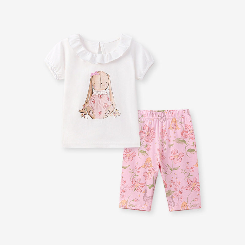 Special Supply Cartoon Girls' Set, Cute Summer Baby Girls' Clothing, Kids' 2-piece Set