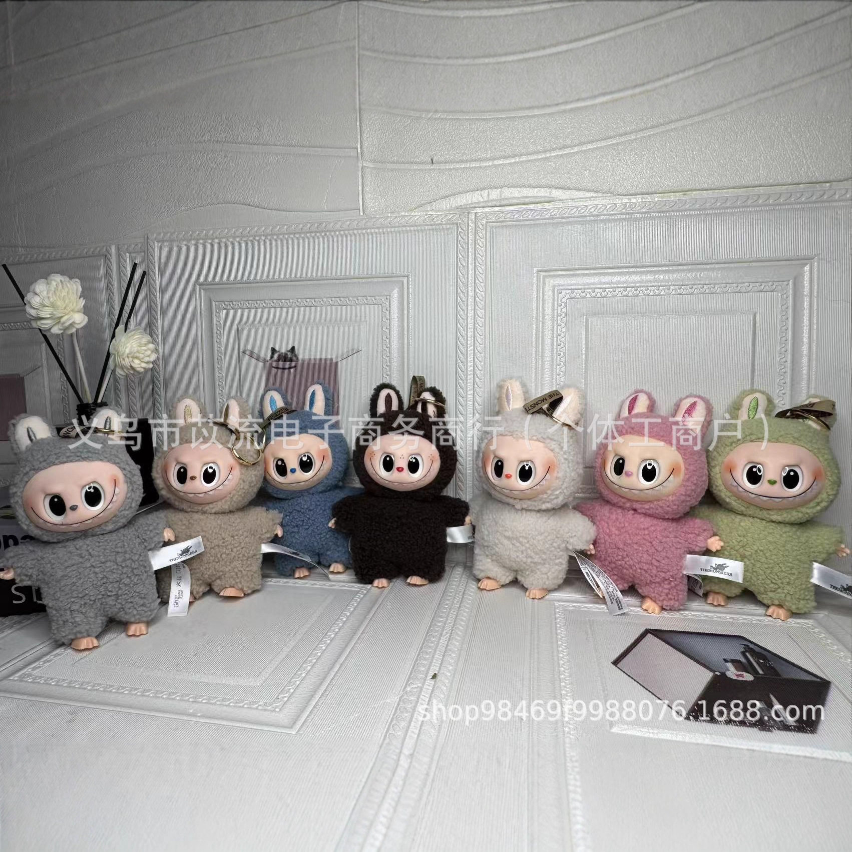 2026 Cross-Border Trending Toy Labubu Plush Doll Labubu Macaron Vinyl Face Trendy