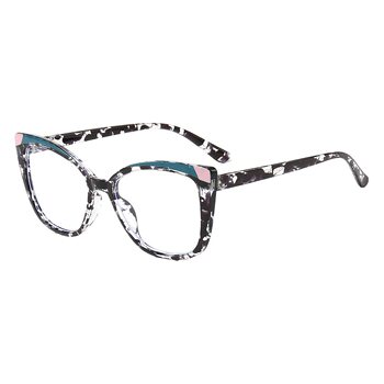 Color matching cat eye women's glasses frame TR90 anti-blue light plain glasses European and American ins Internet celebrity same style optical glasses frame