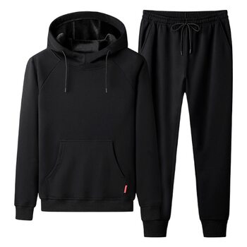 Casual Sports suit Men's Spring Fashion Brand Men's Solid Color Hooded Clothes Long Sleeve Sweatshirt Trousers Men's Coat Fashion