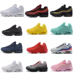 Putian Max95 Air-Cushioned Shoes Classic Model Air-Cushioned Shoes Black and White Collaboration 3m Reflective Couple's Height-Increasing Shock-Absorbing Sneakers