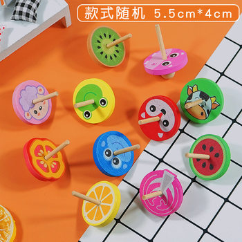 Wooden rotating small gyro toy children manually twist boys and girls hand turn creative nostalgic small gift