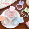 Colorful small fresh hair rope girl ball head high ponytail hair band high elastic durable head rope cute headdress