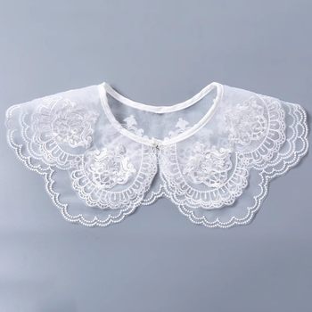 Transparent Organza Fake Collar Spring and Summer Korean Style Western Style Lace Decorative Small Shawl Women's Cloud Shoulder Multi-functional Decorative Collar