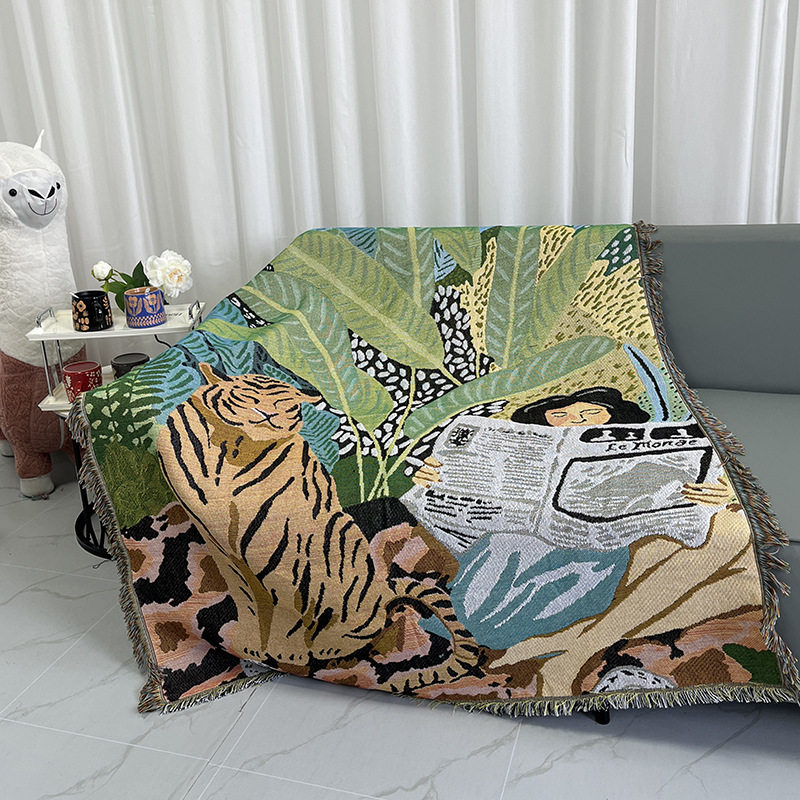 Nordic Sofa Cover Cloth Multi-Purpose Camping Blanket Single Sofa Thread Blanket Decorative Tapestry Leisure Throw Blanket Camping Blanket Wholesale