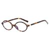 2024 New Glasses Frame Nerd Myopia Mirror Oval Flat Mirror Small Frame Retro Korean Style Plain Glasses Frame for Women