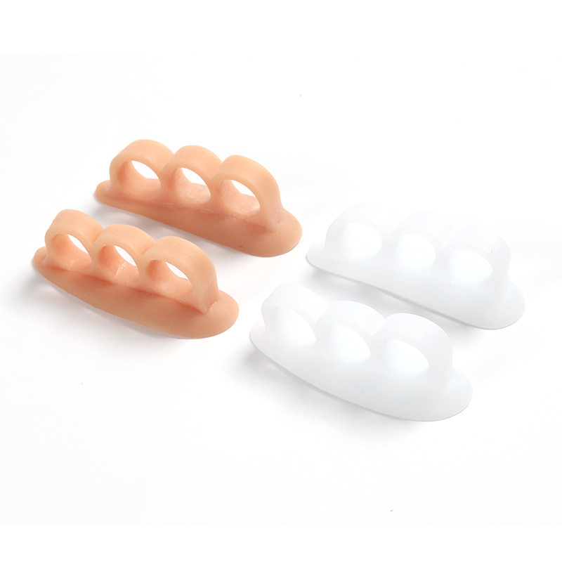 Cross-Border Factory Silicone Three-Hole Toe Corrector for Men and Women with Thumb Valgus Toe Separator Fixed Wearable Shoe Separator