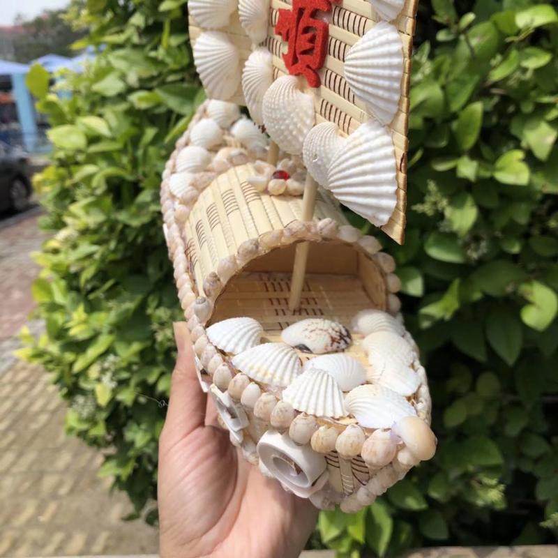 Shell Boat Smooth Sailing Gift Seaside Home Decoration Special Crafts Tourism Commemorative Natural Conch Ornaments