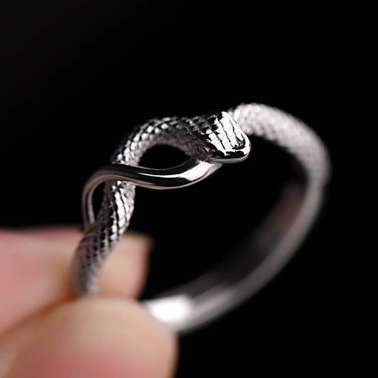 Spirit Snake Coil Ring Simple Fashion High-end Zodiac Snake Ring Niche Design Finger Ring for Men and Women