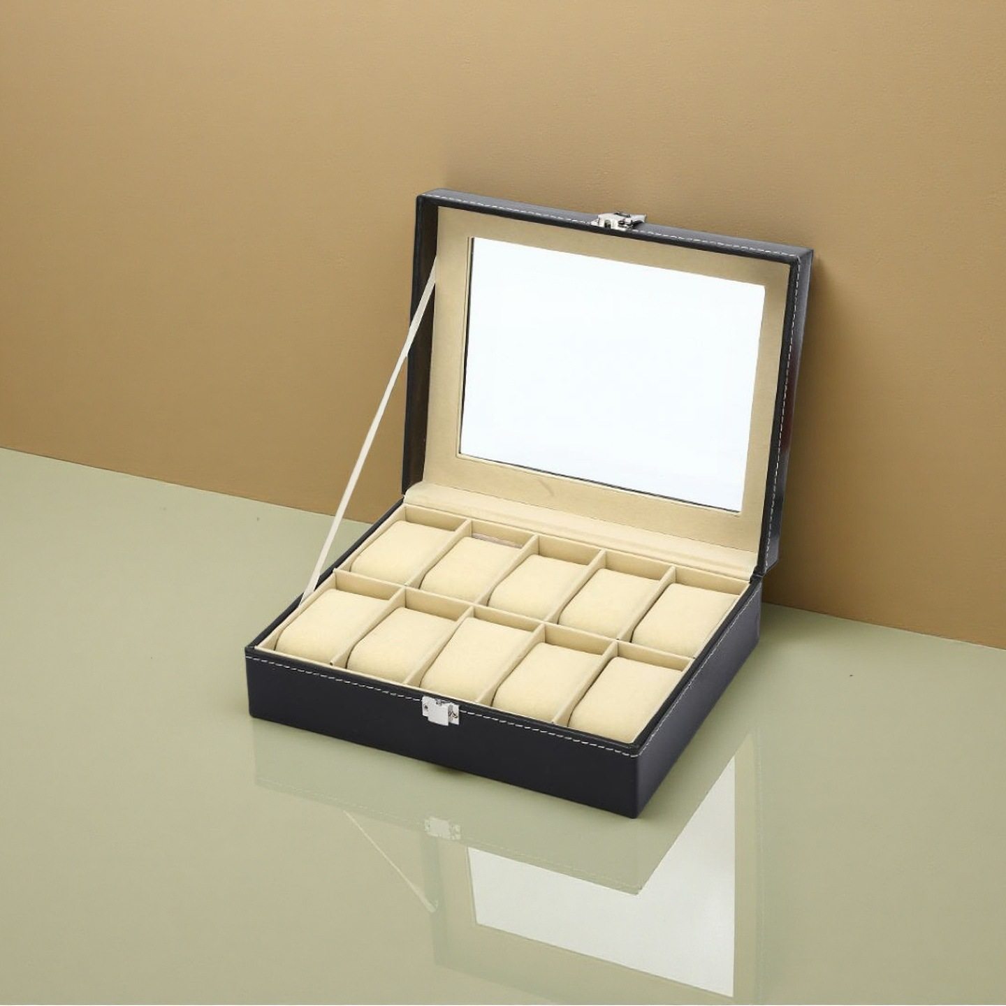 Watch Box High-End Waterproof Leather Multi-Position Large-Capacity Portable Soft Pillow One-Piece Watch Box High-End Box