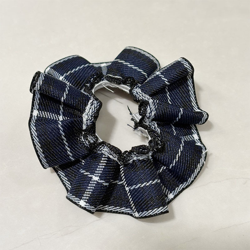 可爱迷你帆布包毛绒玩偶格子包西高地公仔扭棒小狗配饰格子裙娃衣