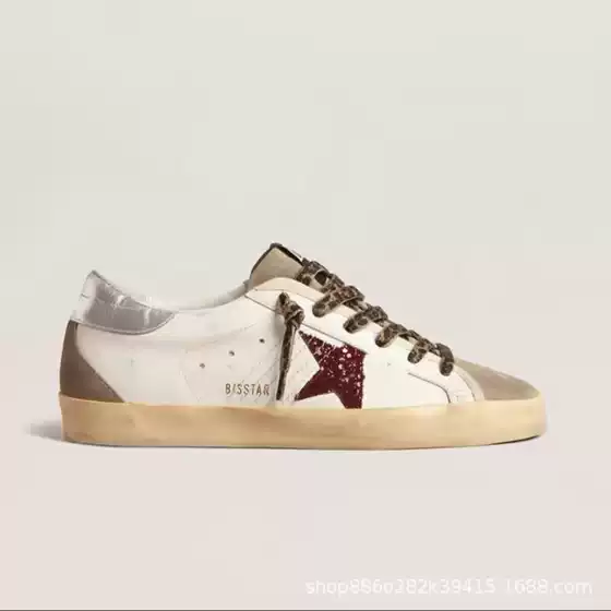 Casual Genuine Leather Star New Flat-Soled Inner Heightening Men's and Women's White Shoes Heightening Korean Style Retro Dirty Shoes
