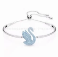 Swan blue swan white gold bracelet