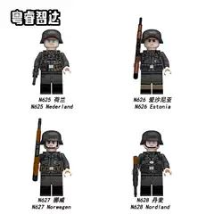 Foreign Trade Goods Guangdong Ruizhida N625-628 Military Series Soldier Model Figurine Assembled Building Blocks Toy Bags