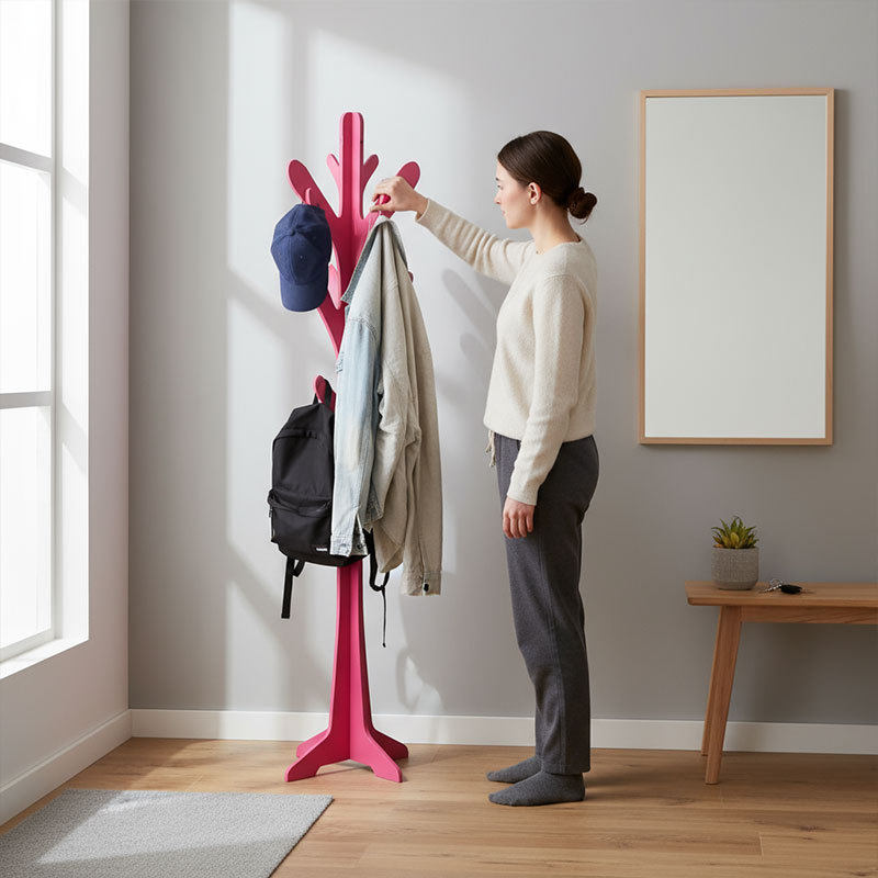 Simple Style Coat Rack, Floor-Standing Coat Rack, Bedroom Clothes Rack, Vertical Multi-Functional Clothes Rack, Indoor Living Room Bag Rack