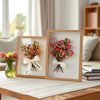 Three-Dimensional Hollow 5cm Dried Flower Photo Frame Wholesale 8-Inch 10inch 16inch A4A3 Handmade Rose Framed Light Picture Frame