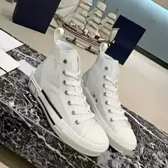 Unisex Canvas Breathable Sneakers with Mesh Lettering, High-Top Casual Versatile White Shoes, Women's Hip-Hop Sneakers
