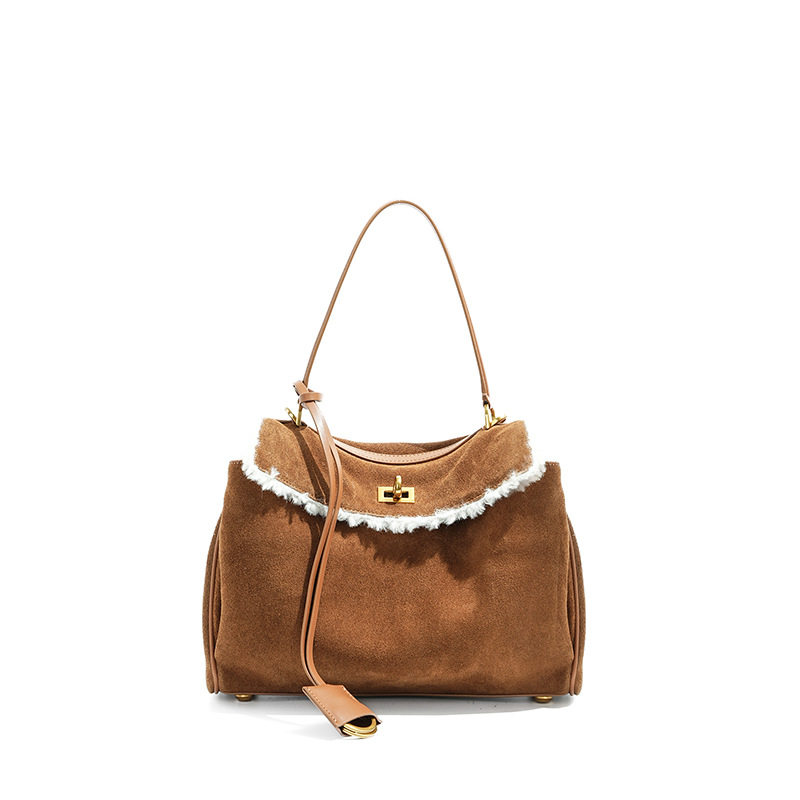 Caramel Small (da lộn nubuck và len cừu)
