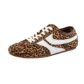 Ql18656 leopard color leather shoes size