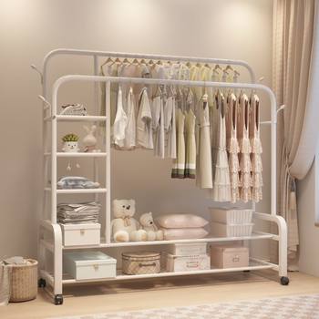 Freestanding Vertical Clothes Drying Rack for Bedroom, Household Coat Rack, Balcony Simple Thickened Clothes Rod Drying Rack