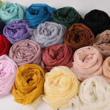 Light Ring Velvet Scarf Women Cashmere Plain 200 High Branch Travel Shawl Sunscreen Scarf Factory in stock