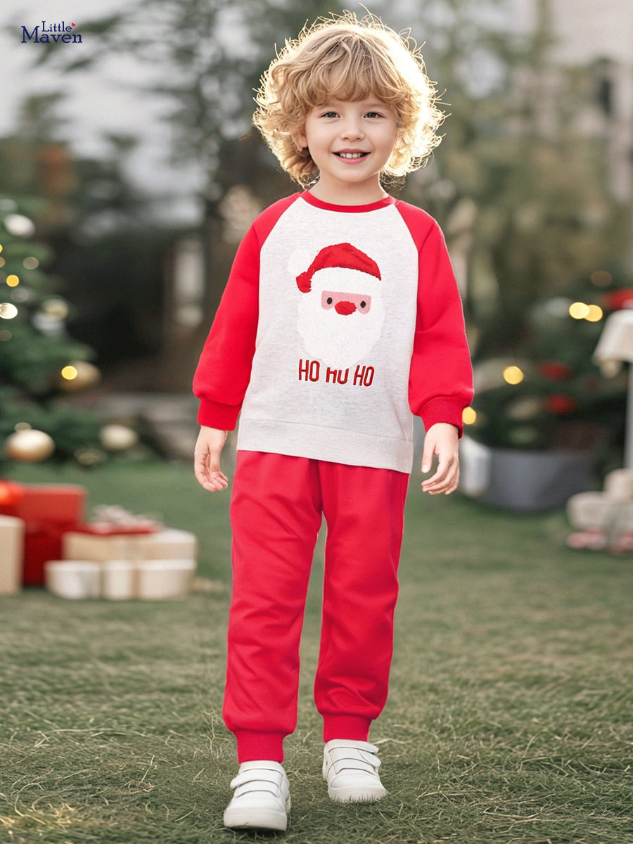 Vente en gros ensemble enfant Noël, ensemble garçon fête style, tenue enfant automne